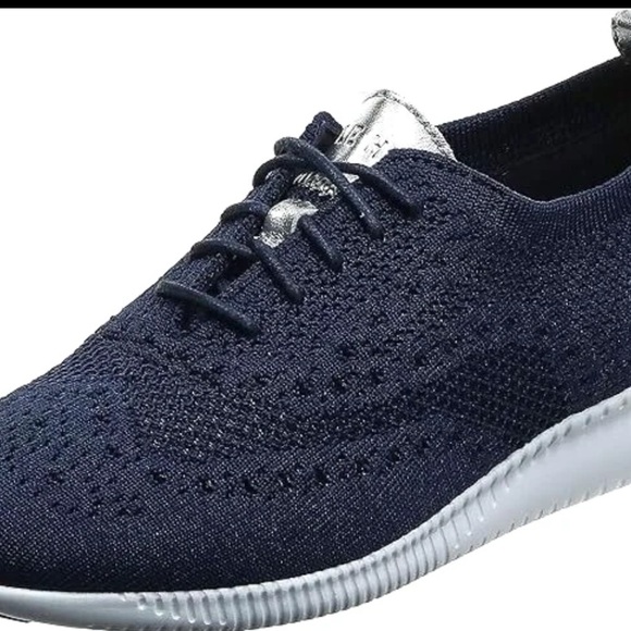 Cole Haan Shoes - Cole Haan Women 2 ZEROGRAND Stitchlite Oxford Marine Blue Knit/Argento US 9.5 B